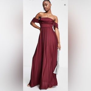BNWT ASOS Design pleated maxi dress